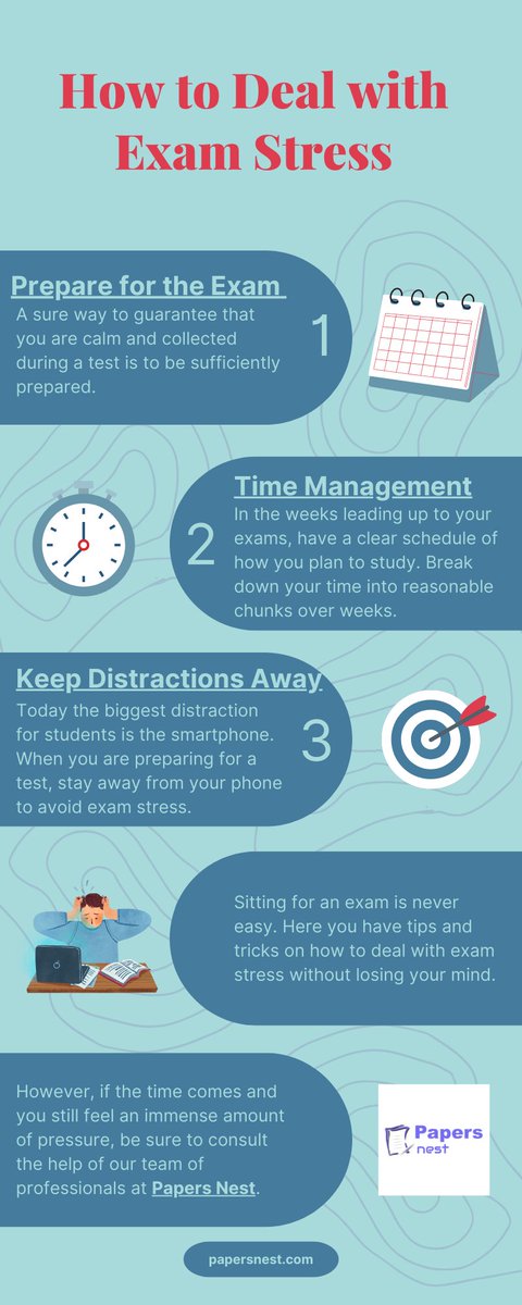PapersNest's tweet image. Exams are a crucial and inevitable part of the school experience. This, however, leads to exam stress and causes a lot of anxiety as you are preparing to sit for a test... continue reading at papersnest.com/blog/how-to-de…