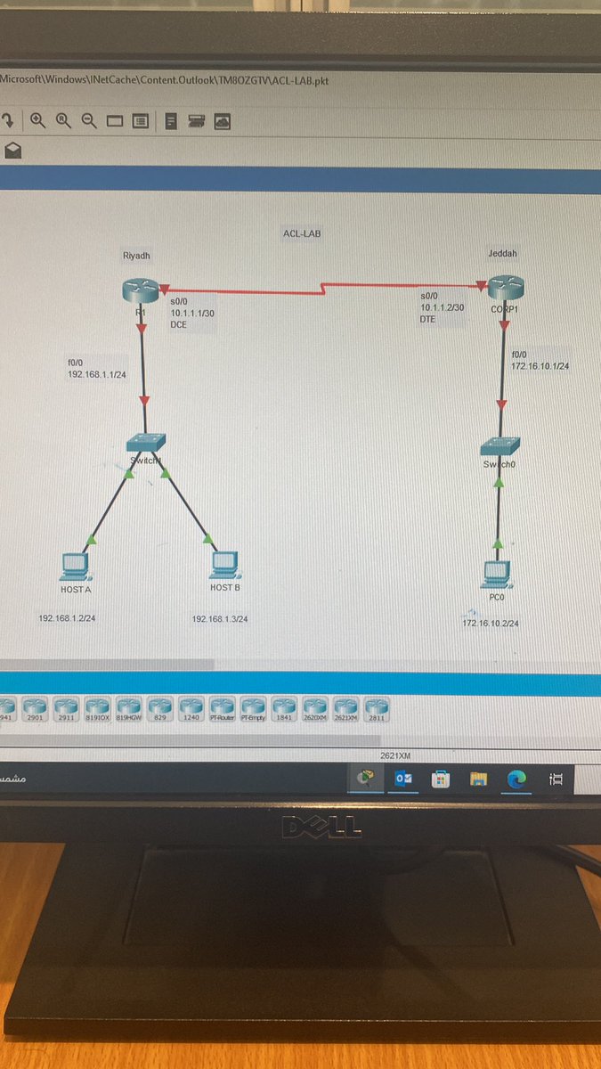 Packettracer4's tweet image. حل واجب Access Control List -ACL