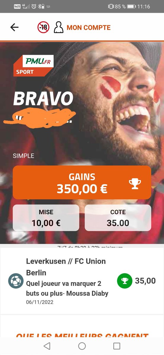 JojoInvaders's tweet photo. Merci @PMU_Sport #TeamParieur https://t.co/DG8mHEjMBg