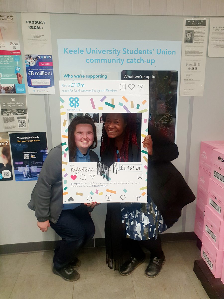 As the Chair and founding member of <a href="/KwanzaaU/">KwanzaaCollectiveUK</a> , I want to thank <a href="/coopuk/">Co-op</a> members at <a href="/KeeleUniversity/">Keele University 🐿️</a> and Silverdale. We have have raised £1463.01 as a local cause. Kwanzaa * Empower Artists *Empower Young People AND *Focus on the Health and Well-being of our communities. Thank you