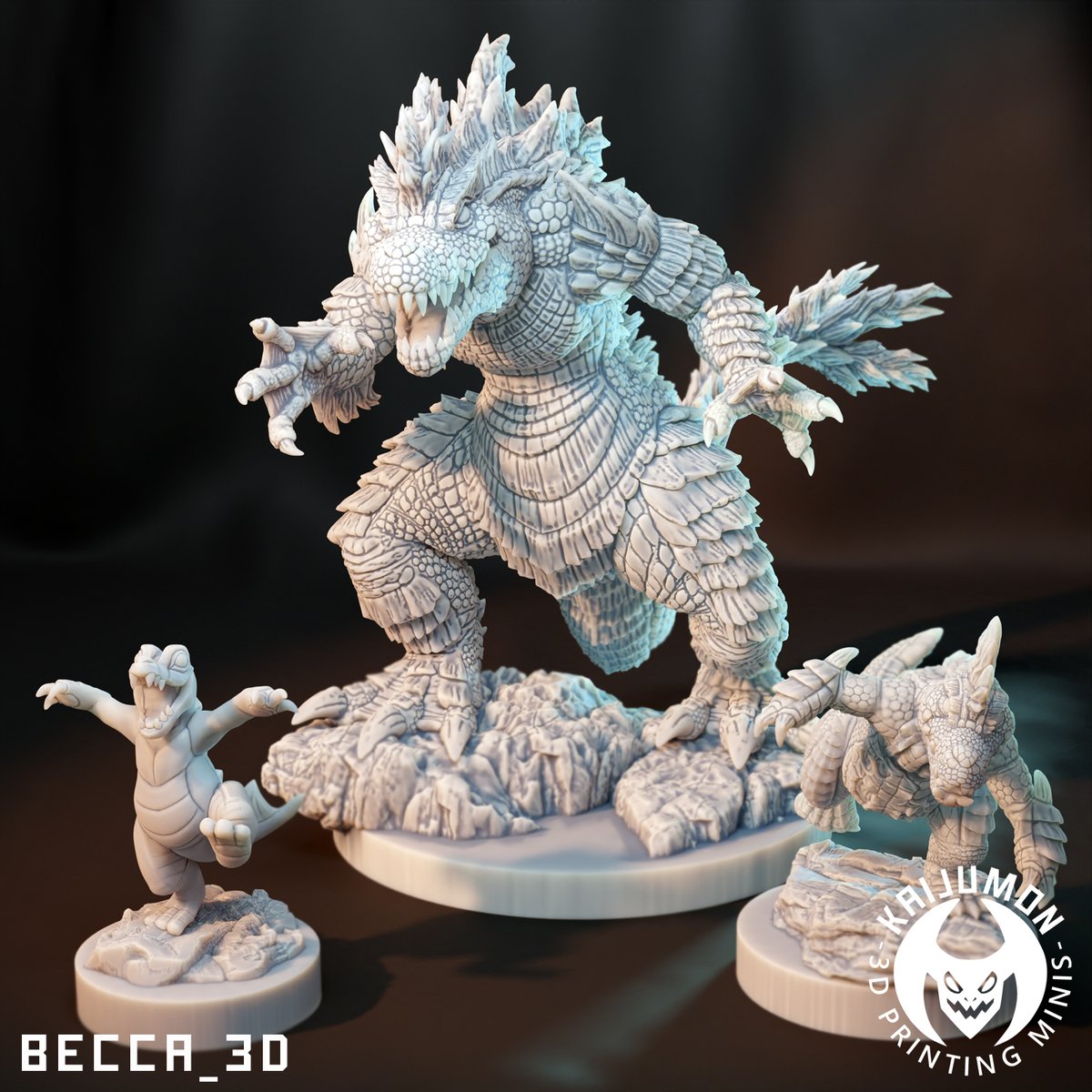 Becca_3D's tweet photo. These guys just dropped over on the Kaijumon Pat0n, If you like Pokemon and 3D printing make sure you don't miss on the ferocious Feraligatr #pokemon #3dprinting #3dart #godzilla leak #zbrush #blender https://t.co/MigWFm9rog