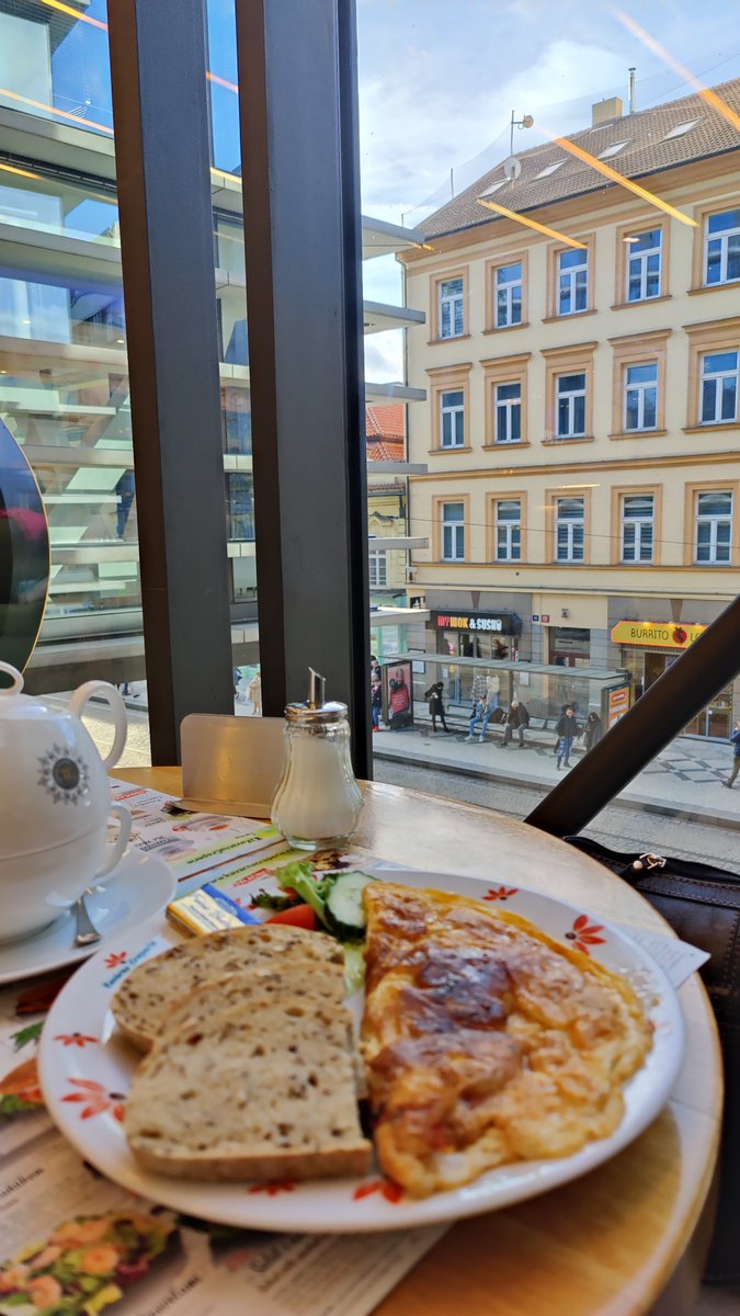 Good morning, happy me, brought child to school and run to yoga. Now having breakfast with view and a bit time for myself