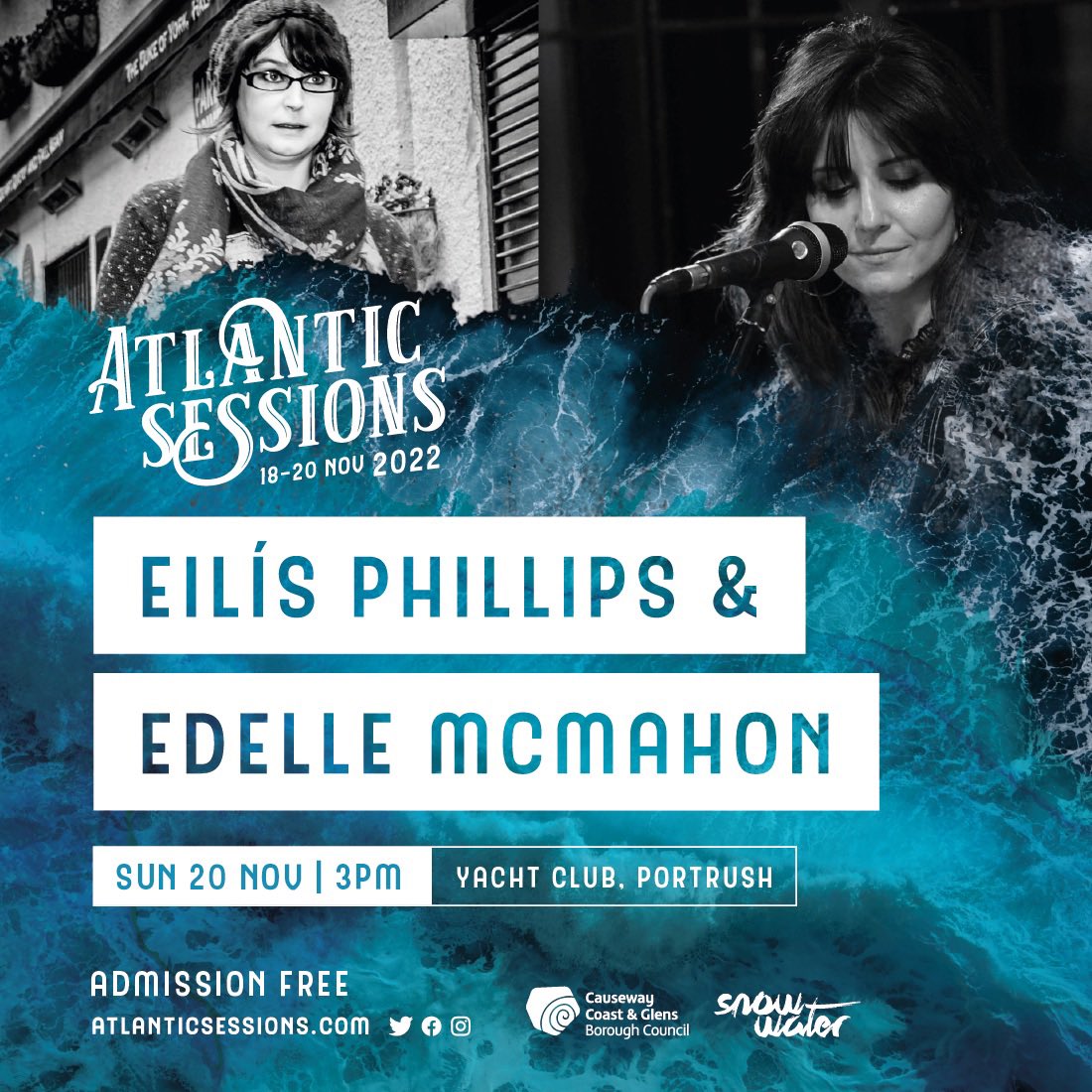 We’ve a wonderful collaboration for you on Sunday 20th with two incredible artists - @EilisPhillips &amp; @EdelleMcMahon in Portrush Yacht Club at 3pm (admission free, no booking required) 🎶

Check it out after <a href="/realralphmclean/">Ralph McLean</a> Sunday Session in Portrush Town Hall!

<a href="/VisitCauseway/">Visit Causeway Coast & Glens</a>