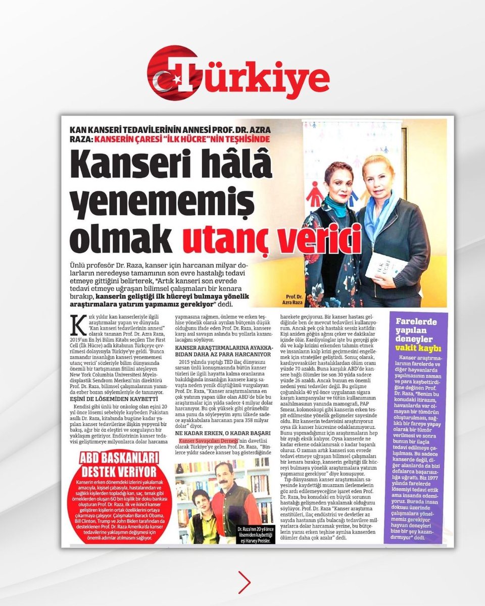PegasusYayinevi's tweet photo. Yeni kitabımız #İlkHücre'nin basın yansımaları.
Dünya çapında ünlü onkolog, kanserin mevcut durumunu ve kendisi de dâhil olmak üzere insanlar üzerindeki yıkıcı etkisini değerlendiriyor.
İlk Hücre, Azra Raza
👉 https://t.co/Yj7ya7uF5o
#ilkhücre #thefirstcell #azraraza #kanser https://t.co/K9PgKfBLsd
