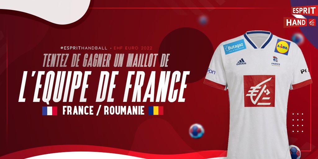 EspritHandball's tweet photo. #VousEtreUtile 
Nouveau maillot à gagner ! 
A l'occasion du match de ce soir  #FRAROU, on vous offre un maillot de l'équipe de France ! 
Follow + RT pour participer au tirage au sort 🤞
#EspritHandball https://t.co/U3jh8vxrvU