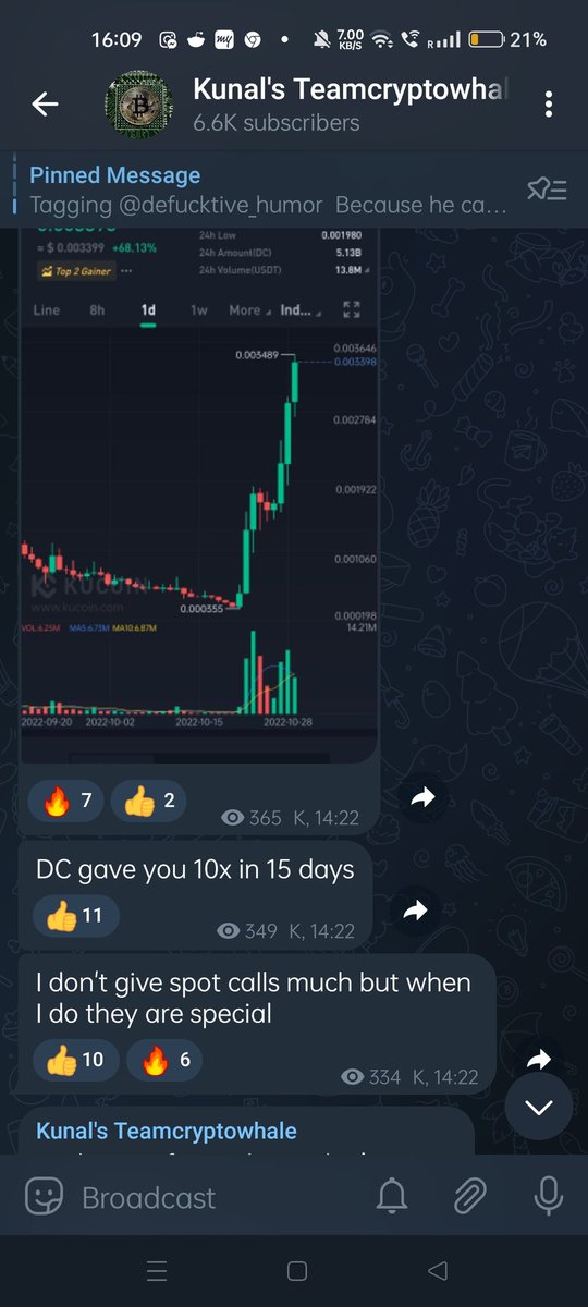 How many guys gave you 10x calls on spot in bear market? 

As you can see I sure did for free as I don't run premium scams 

#btc #eth #alameda #sam #czversussam #ftx #dc #doge 

Follow @kunalcrypto1104
<a href="/TeamCryptoWhale/">TeamCryptoWhale</a>