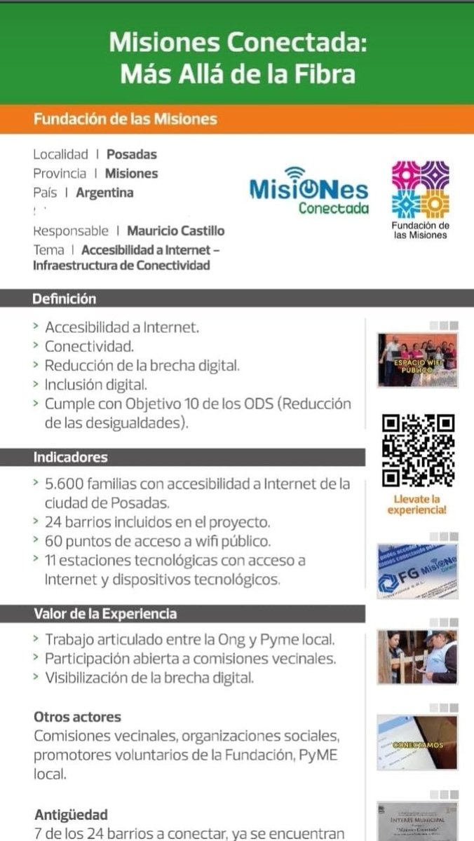 #MisionesConectada fue reconocida en la Expo Gobierno y Servicios Públicos en Tecnópolis como una de las 100 mejores experiencias del pais sobre gestión local. Gracias <a href="/IClatam/">IC- LATINOAMERICA</a> <a href="/Findel_arg/">FINDEL</a> <a href="/FAM_Argentina/">Fed Arg Municipios</a> por el gesto.
Seguimos trabajando para lograr una Ciudad Inclusiva 📡👩‍💻🧑‍💻