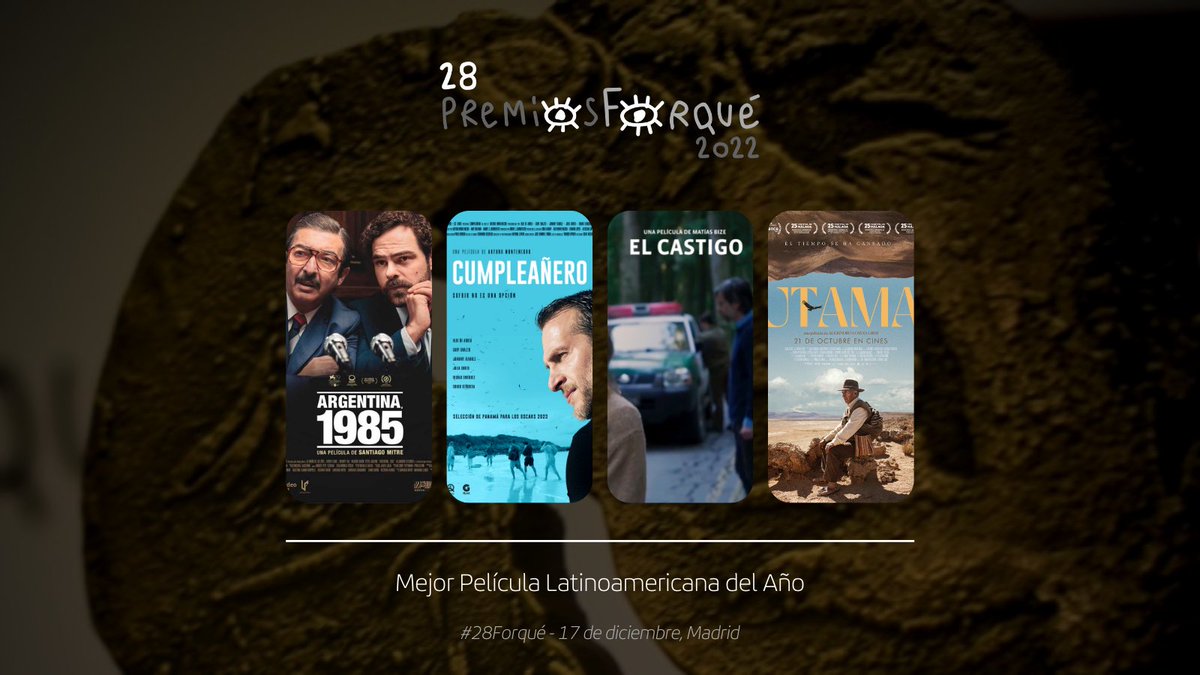 PremiosForque's tweet photo. Nominadas a la Mejor Película Latinoamericana del Año #28Forqué
Elige tu favorita 👇 https://t.co/wi2407Gmx1