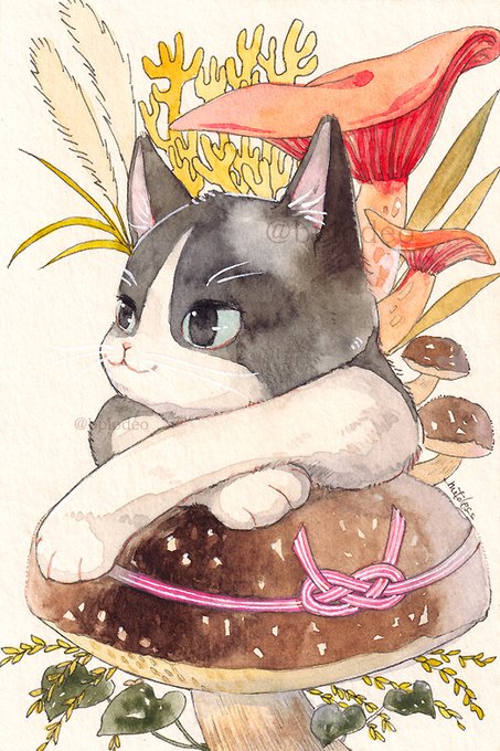 栗みたいなキノコみつけたよ#透明水彩   #watercolorpainting 