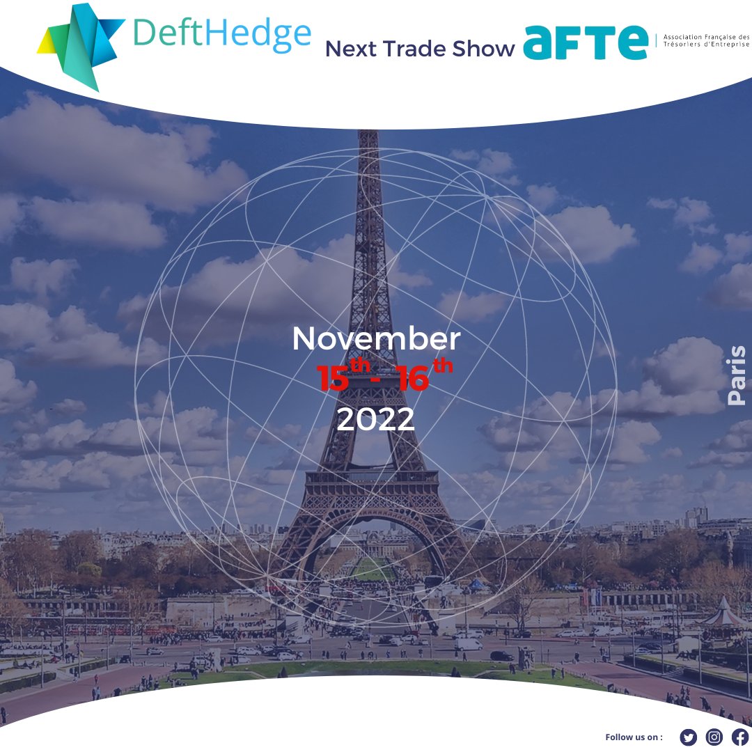 New Trade Show AFTE
🎙Come and meet our experts at the next #afte trade show in Paris from November 15 to 16, 2022
📆 Make an appointment here 👉🏼 hubs.ly/Q01rCJvM0
#fx #finance #commodities #markets #petrol #oil #brent #gaz #gas #gold #copper #dollar #usd #eur #cad #gbp