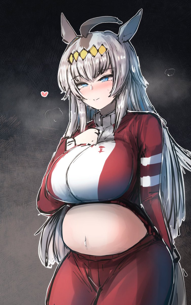 メジロマックイーン(ウマ娘) 「太り気味の日…!? #いいおなかの日 #ウマ娘 」|かにさわ🦀skeb🎨のイラスト