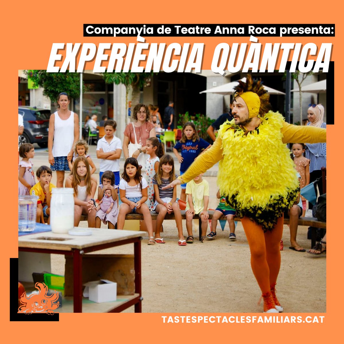 👩🏼 Sembla màgia, però és ciència! 🔬​
<a href="/annarocateatre/">companyia de teatre Anna Roca</a> porta la seva Experiència Quàntica al #Tast2022!

📆 dissabte 1️⃣​9️⃣​ de novembre 2022
🕛 13:00 h a 17:00 h
🌍 Plaça Lluís Companys de Sant Feliu de Llobregat

Apropa’t i deixa’t impressionar amb els millors experiments! ​​⚗️🐥