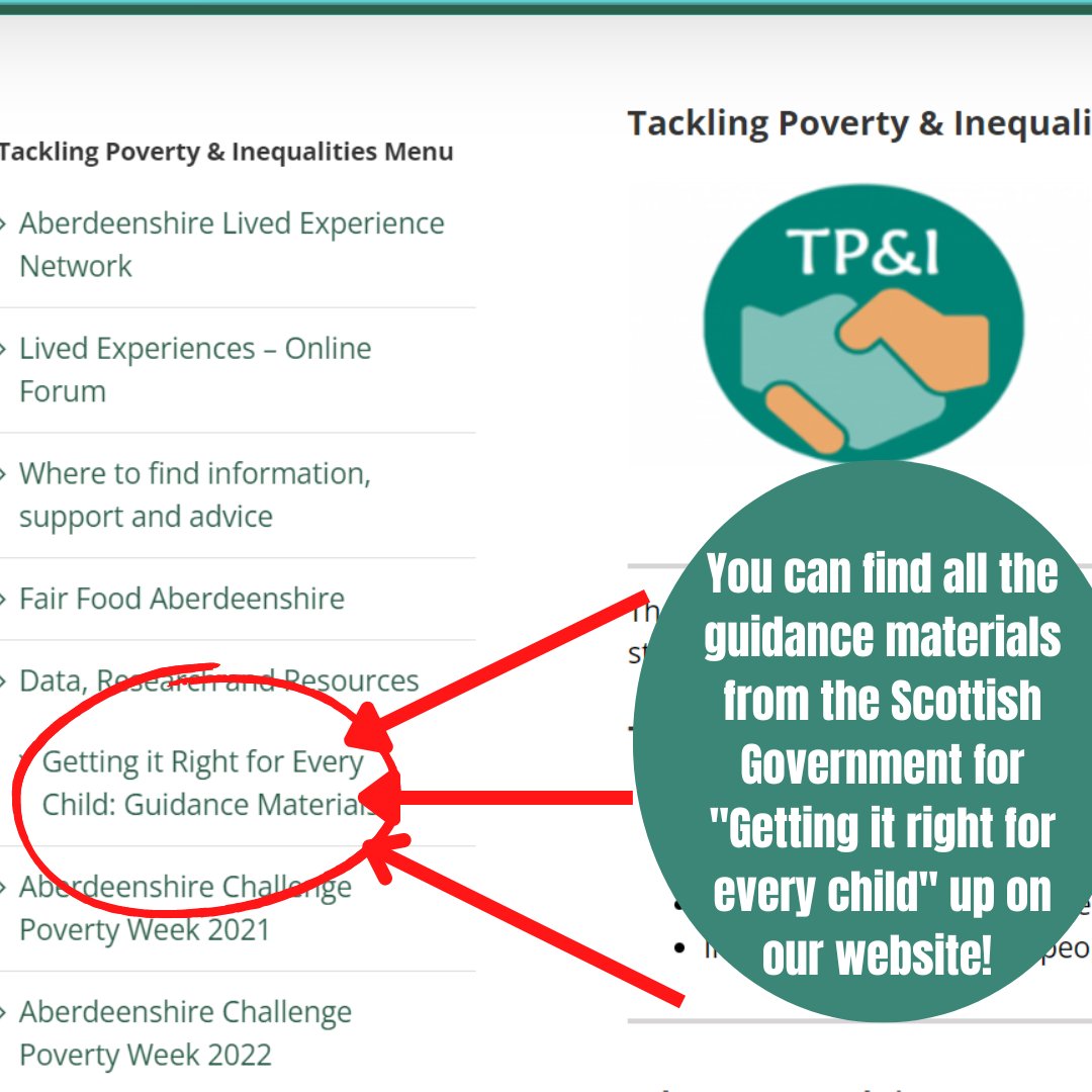 You can find all the guidance materials from the Scottish Government on "Getting it right for every child" up on our webpage go to: ouraberdeenshire.org.uk/getting-it-rig… 
Or you can find it under our "resources" section, on the "Data, research and Resources" page.
#GIRFEC #ScotGov