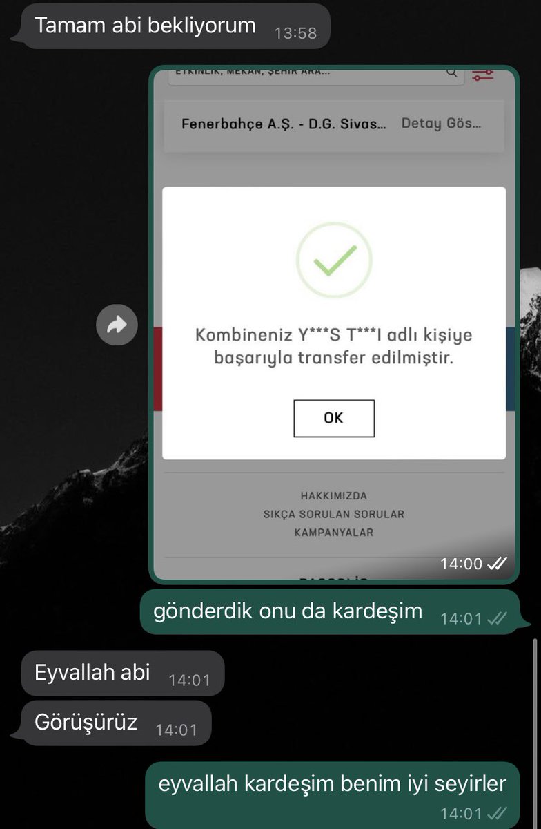 fbbiletdevirr's tweet photo. Sivasspor maçı için elimizdeki biletleri güvenli şekilde devrettik. dmden iletişime geçebilirsiniz. https://t.co/W6cDNnX6h4