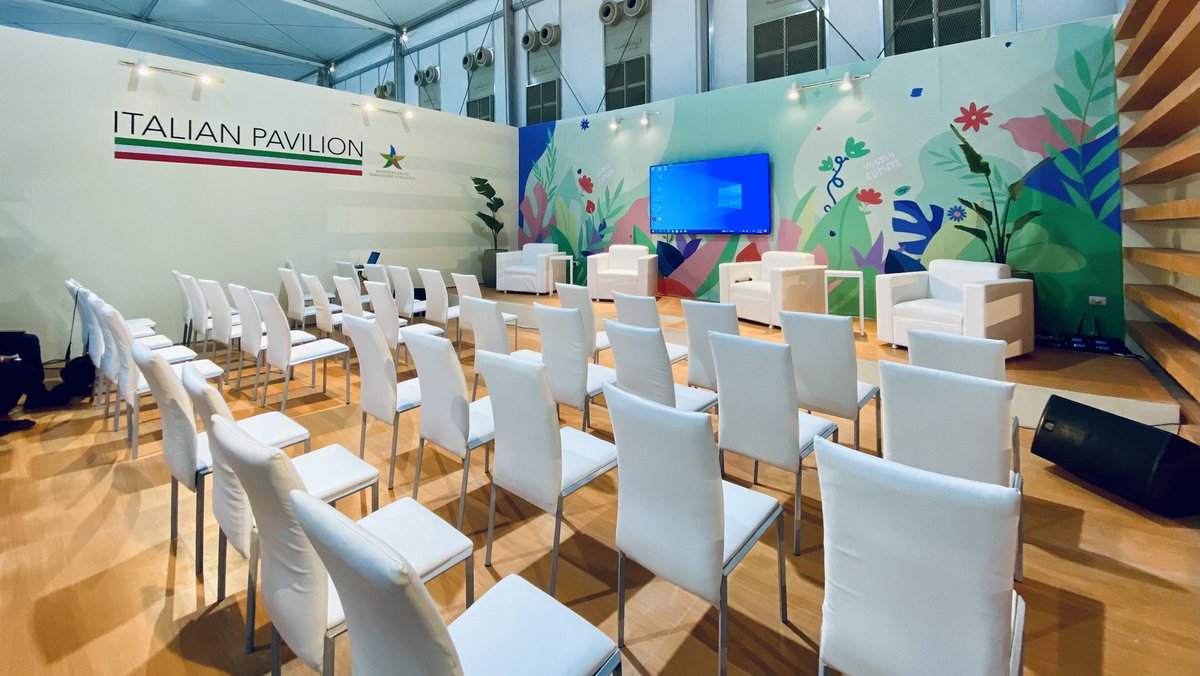 📍We are at the Italian Pavilion at #COP27 gearing up for diving into #Youth4Climate Solutions event tomorrow - Can’t wait to meet all of you at 3:30 PM 🤩