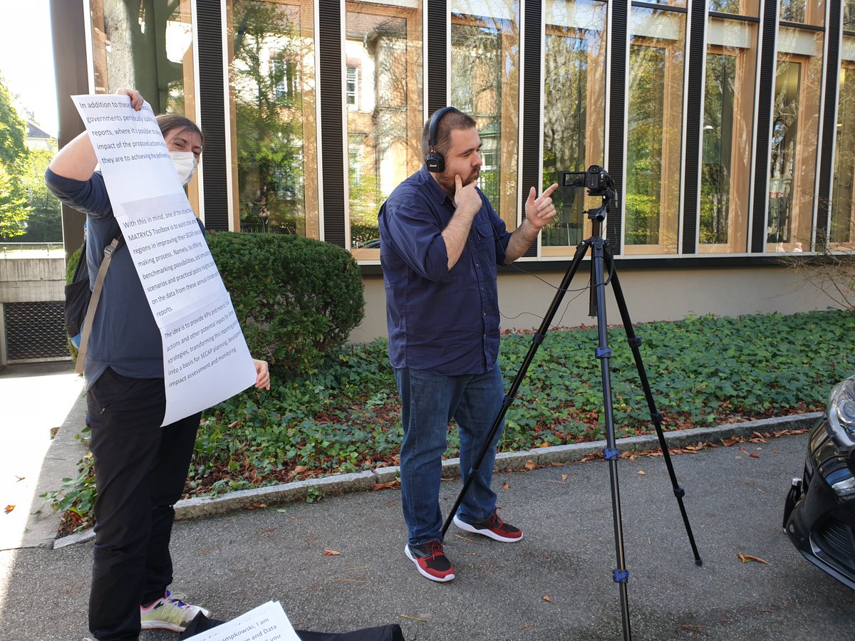 ICLEI_Europe's tweet photo. Special behind the scenes footage of our #ICLEI team as we shoot our @matrycs_h2020 video.
Coming soon to a screen near you!! ๐ Stay posted to find out how MATRYCS service analytics support #SECAPs impact assessment, implementation and monitoring.
https://t.co/FKT5zTn2gz https://t.co/k5KKQ5WKyF
