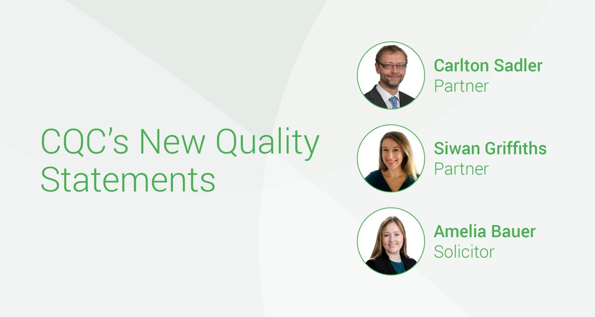 BevanBrittanLLP's tweet photo. This is the second alert in a series of updates on CQC’s new ways of working under its forthcoming Single Assessment Framework.
https://t.co/YHWUe1ThGK
#CQC #QualityStatements #KeyLinesofEnquiry #KLOEs https://t.co/wZbvYoxZZj