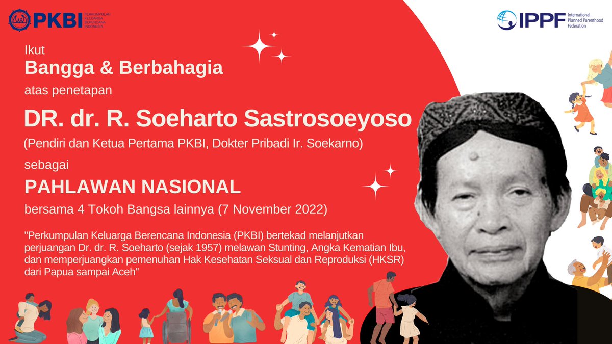 pkbinasional's tweet photo. Dalam rangka peresmian gelar Pahlawan bagi Dr. dr. R. Soeharto, PKBI ikut bangga dan berbahagia, serta merilis siaran pers yang dapat di akses melalui link berikut https://t.co/TrLb6xgYd8 https://t.co/uYk1IyRp9V