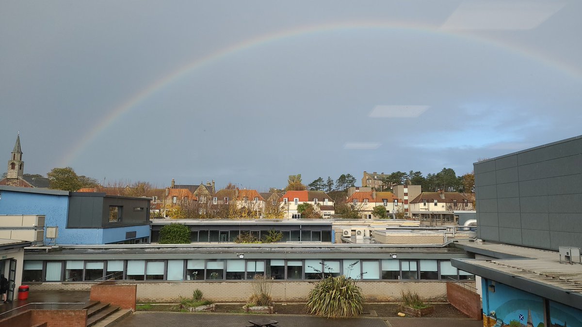 Couldn't resist taking a picture of this lovely Rainbow over Dunbar today!