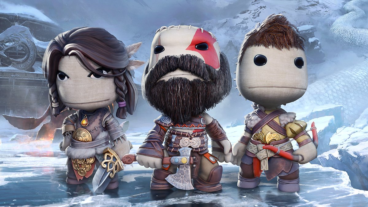 LittleBigPlanet's tweet image. SackBOY! 🪓😠❄️

Scowl around in your #Kratos Costume! Defy fate (and your dad) in your #Atreus Costume or get witchy in your #Freya Costume – With Emotes!

Download these FREE Costumes and Emotes for Sackboy: A Big Adventure on November 9th. ❄️
