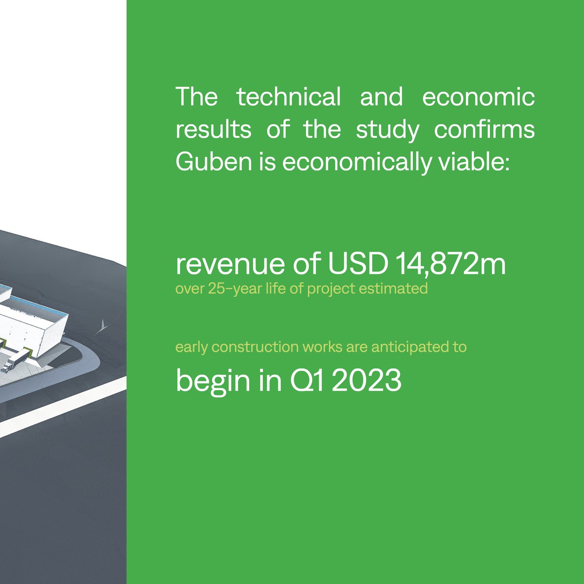 RockTechLithium's tweet image. Another #milestone #achievement: The #Guben #lithium #converter study has been completed.

✳ est. pre-tax NPV (8%) of USD 1,219m
✳ est. pre-tax IRR of 24%
✳ est. #revenue of ca. USD 14,872m over 25-years
✳ early construction in Q1’2023 start of commissioning Q2’2025