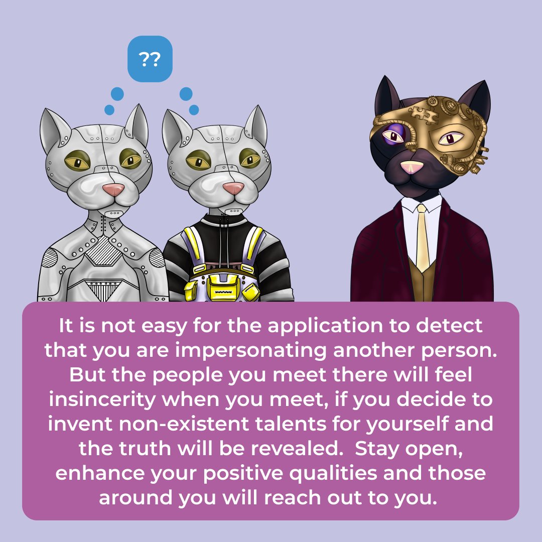 SMARTC0NTACTS's tweet image. ❓
What happens if I impersonate another person? 🧐

Some people do not want to show who they really are, so they put on a mask of completely different person. But can SMART C0NTACTS get the hang of it? 🤫

#connection_channels #softskills #hardskills #findpeoples #SMARTC0NTACTS