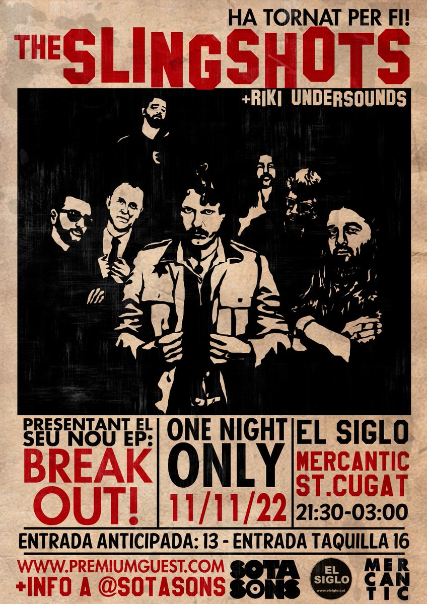 Funk this week! Aquest divendres torna el Concert de el Siglo al <a href="/Mercantic/">Mercantic</a> amb el millor funk de la mà de <a href="/TheSlingshots/">The Slingshots</a> que presentaran el seu nou ep. 
Entrades 👇🏾
bit.ly/3U08IOI