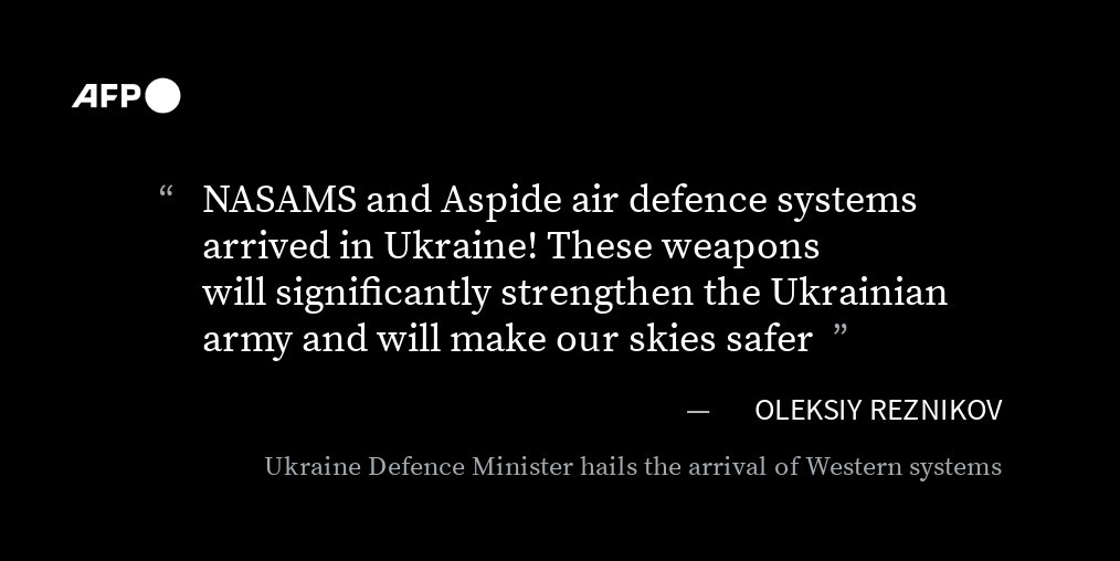 Ukraine says it has received more air defence systems from Western military allies, saying the weapons would help defend against Russian attacks that have recently targeted energy infrastructure