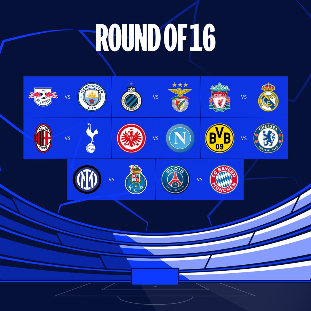 The UEFA Champions League Round of 16! Who are the teams to avoid? 