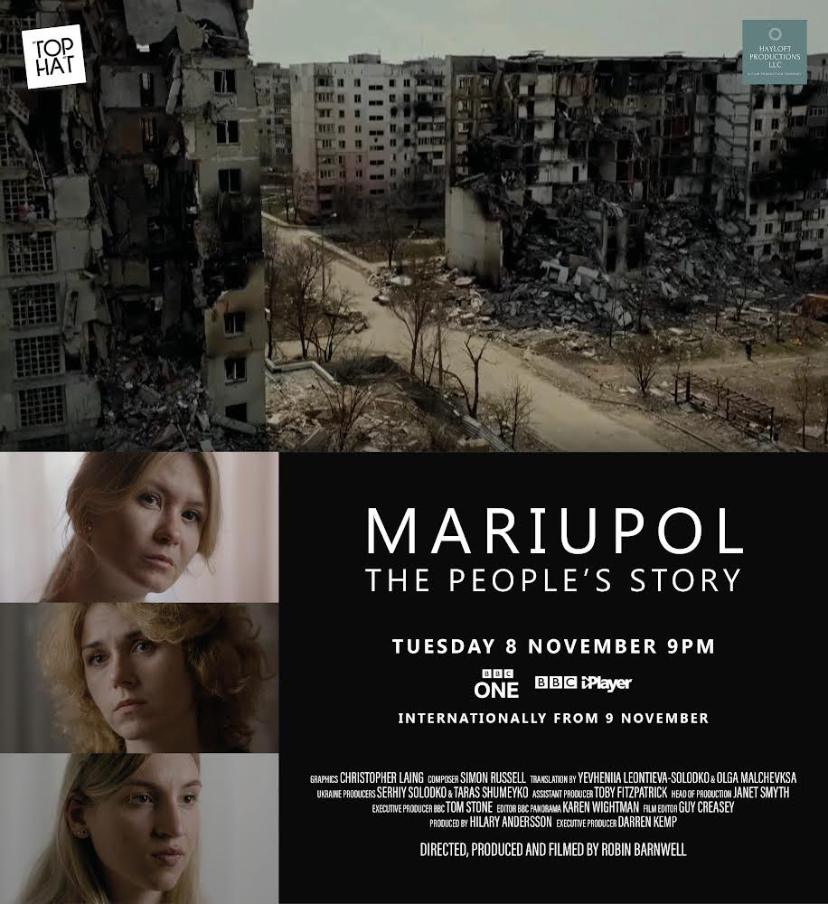 This important film about Mariupol is made by some of my old collaborators in Ukraine, the team at Top Hat, and director Robin Barnwell. Excited to see it tonight ahead of its broadcast tomorrow night on BBC One.