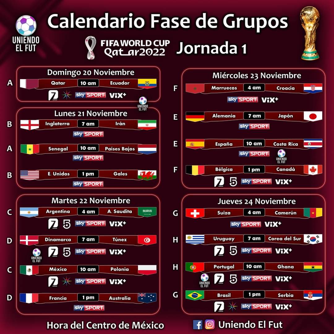 AIejandroZurita's tweet photo. Calendario fase de grupos mundial Qatar 2022 https://t.co/WkNor7Mn7B