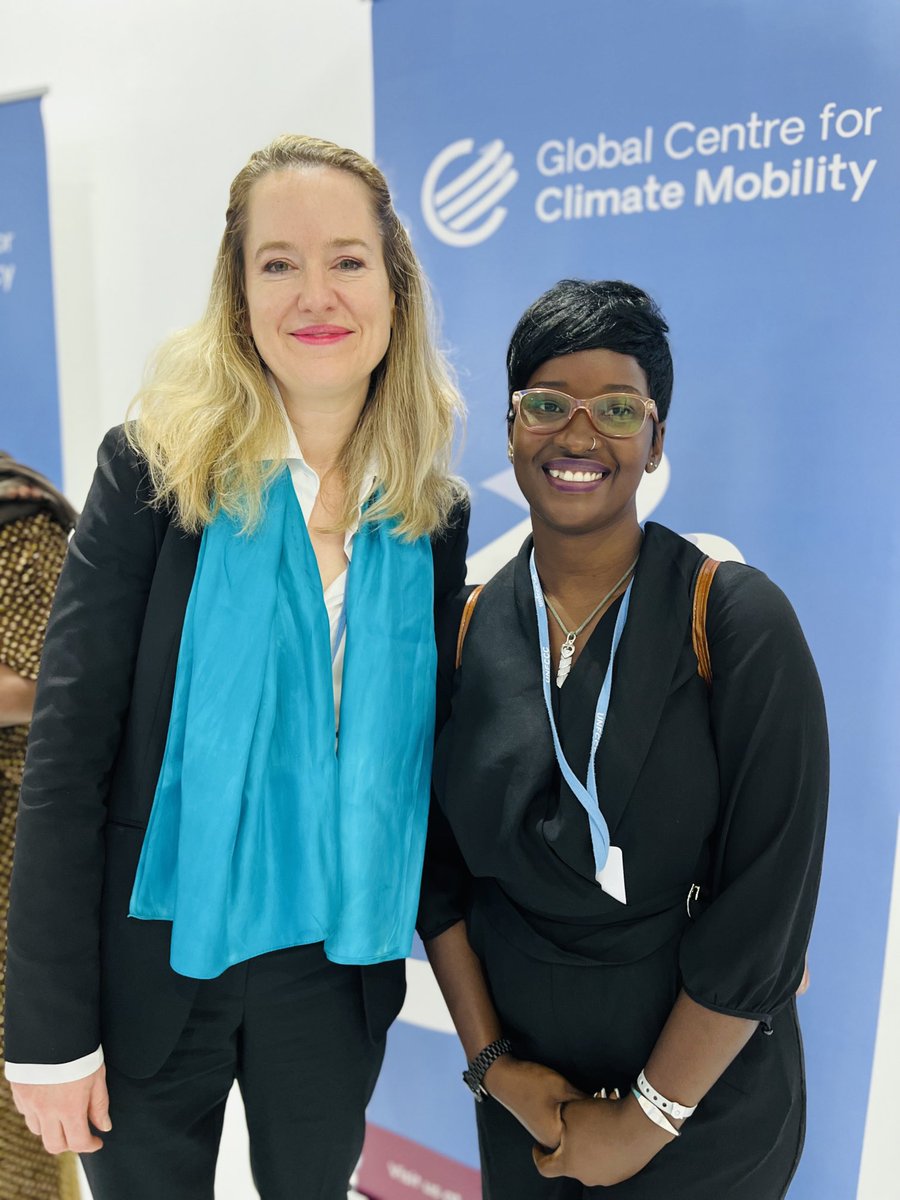 TKobusiingye's tweet photo. At the Global Center for Mobility Pavilion. We all know that climate refugees is a growing impact of climate change and My country happens to be a home of so many. ⁦⁦@AmyEPope⁩ https://t.co/yHWmsUUZRQ