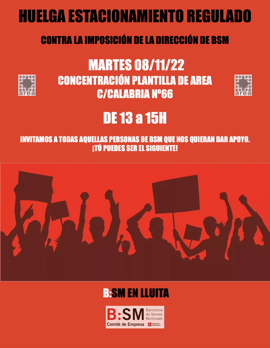ComitEmpresaBSM's tweet photo. A la espera de acta final en #TribunalLaboralCatalunya, finalizará mediación de #HuelgaBSM para mañana 08/11 sin acuerdo. Nos vemos mañana de 13h a 15h en #Calabria66 
#BarcelonadeServeisMunicipals #Collboniculpable #Labatadimisión #BSMenlluita https://t.co/1BU02oe3C1