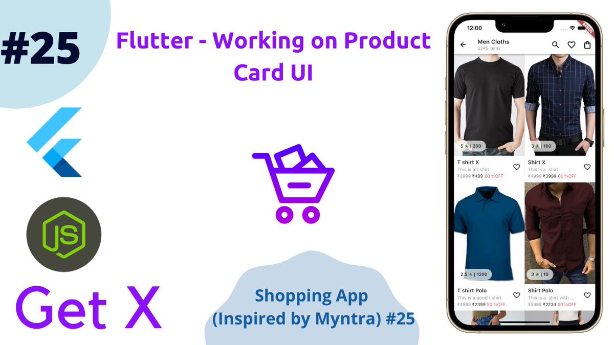 DevStack06's tweet image. Flutter - Let's work on the product card ui || GetX || Myntra clone || Shopping app #25
Link: youtu.be/dNUs95JEjb4
#flutter #flutterdev #appdevelopment #appdeveloper #AppDev