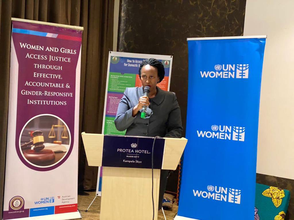 JudiciaryUG's tweet photo. Happening now:The Judicial Training Institute in conjunction with UN Women and Austrian Development Agency has kicked off a five-day training of nine Chief Magistrates and 16 Magistrates Grade I in the UN Women Centers of Excellence on Gender Based Violence at Protea Hotel Skyz https://t.co/5z28EI2C3l