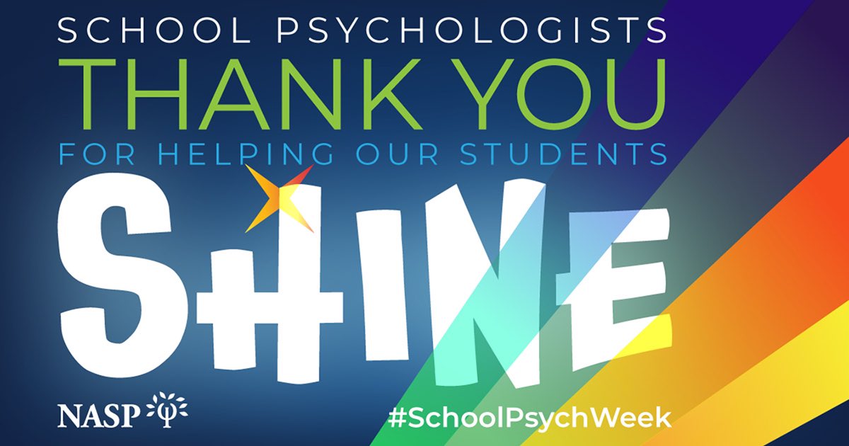 Thank you to these valuable professionals!  @nasponline #schoolpsychweek