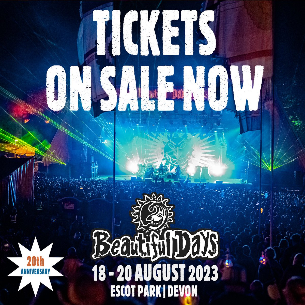 Tickets for Beautiful Days 2023 are on sale now
Hope you can join us for our 20th Anniversary! 🥳☀️🤸‍🍻
beautifuldays.org/tickets/