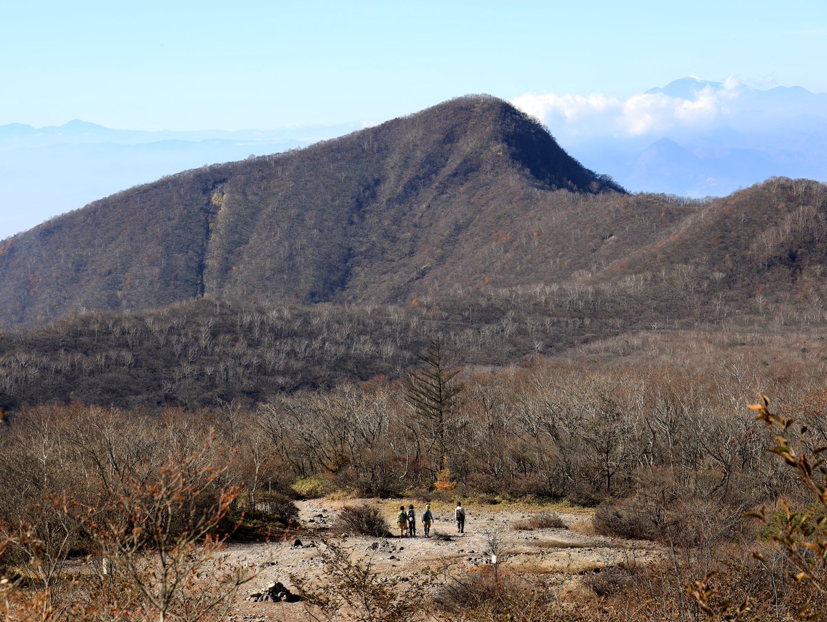 おはようございます 長七郎山の山頂付近から鈴ヶ岳を正面に見る。いつかは登りたいと思わせる山ですね。11/3