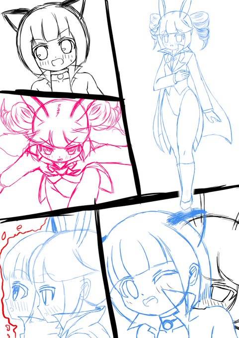 実は久しぶりにskebの依頼が来てまして✨

ネームの1p目です! 