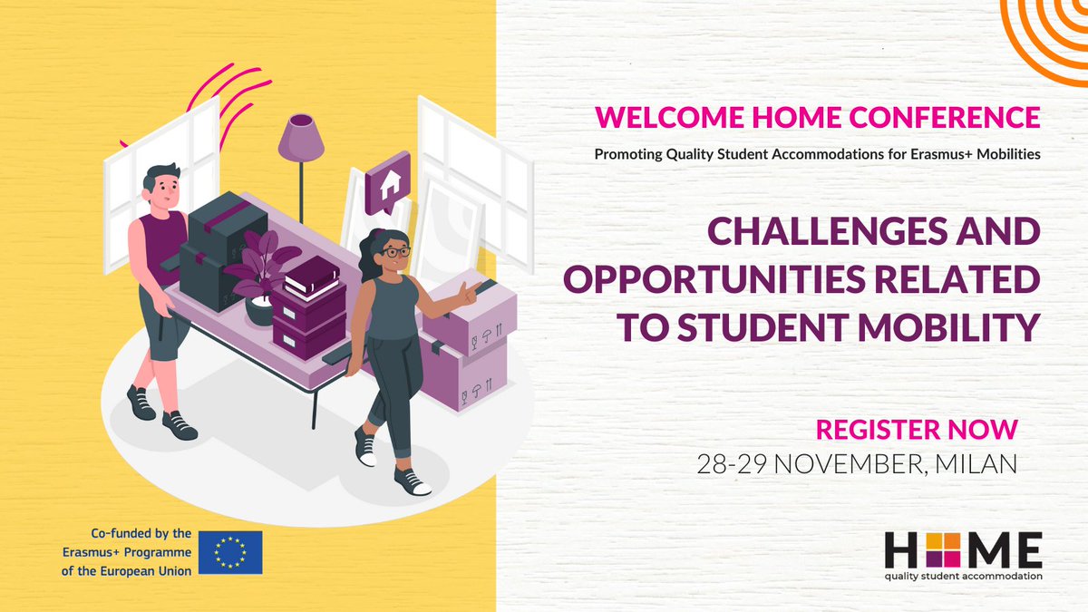 ESN_Int's tweet photo. You can still register for the #HOMEprojectEU conference taking place in Milan on 28-29 November.

Register https://t.co/4mu7lZ54PZ https://t.co/KUXIC5zrhH
