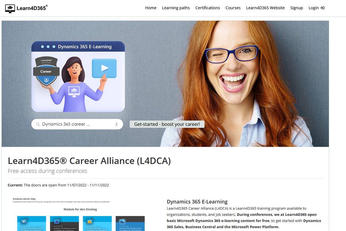 Announcing Learn4D365® Career Alliance (L4DCA) #learn4d365 #MSDyn365
#MSDyn365bc #Directions2022
#directions4partner

dynamicsblog.at/en/announcing-…