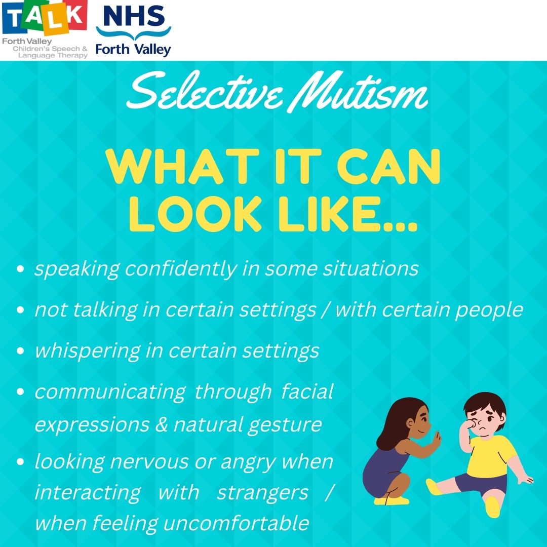 slt_fv's tweet photo. For the next few weeks we're thinking about Selective Mutism.
This is a rare anxiety disorder where people are able to speak , but find that they cannot in certain situations. It’s not about being ‘shy’ and it's not about making a choice to communicate.
#sltfv #ChattyTuesday https://t.co/xqFDTaGubJ