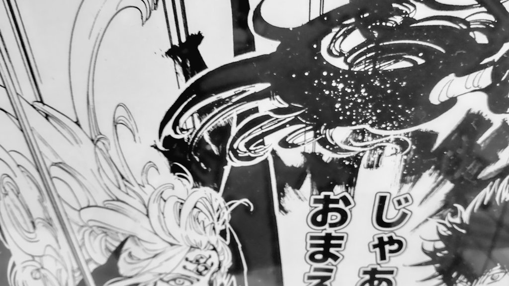 マギポップアップストアの原画〜!!!!
写真に取ってしまうと画像になってしまう悲しみ…なので私が好きなO高先生の処理のしかたを重点的に撮りました。髪美しー!!! 