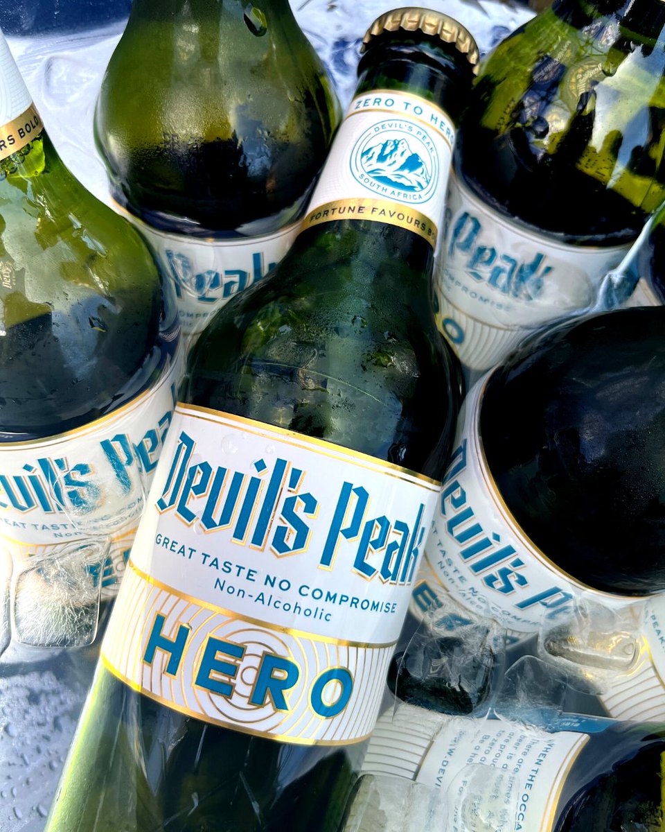 DevilsPeakBeer's tweet photo. There are few things better than an ice-cold beer and for those of you who prefer non-alc, the Devil's Peak Hero is the best choice!

#DevilsPeakBeer #DevilsPeakHero #NonAlcBeer https://t.co/AiId8MtuG7