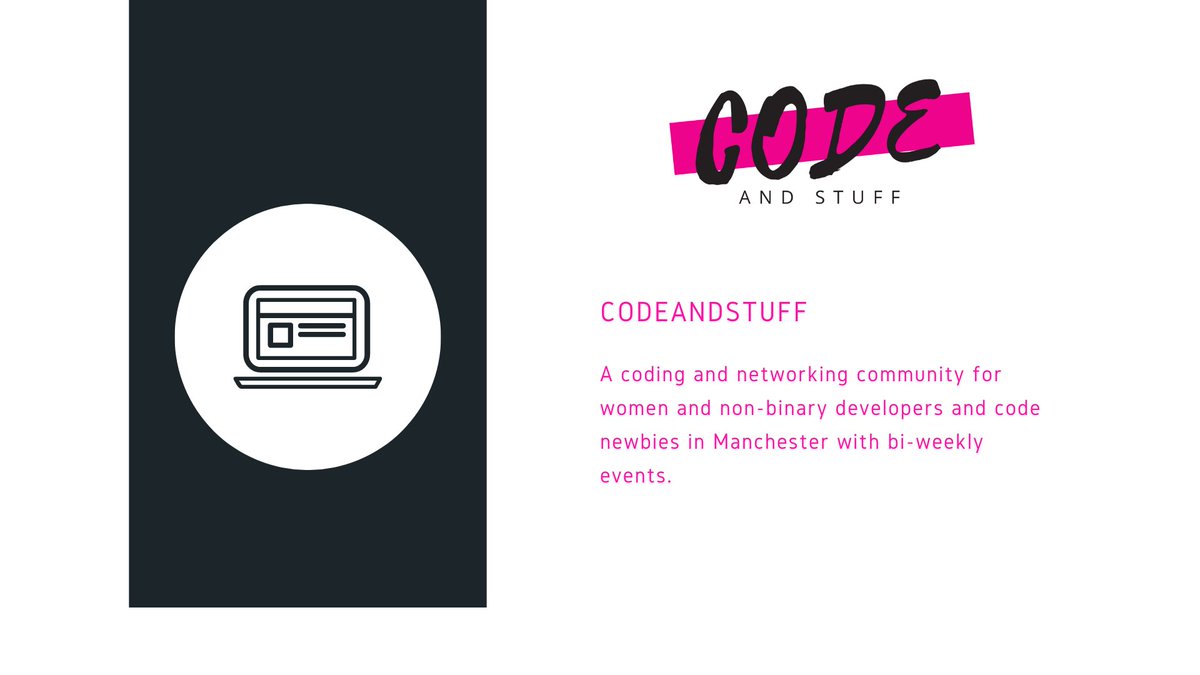CodeAndStuff_uk's tweet image. Our next event is at Jaguar Land Rover's offices in Manchester.
They've been hosting us since 2019, and have an amazing space, perfect for learning.
More information and tickets available on Eventbrite: ow.ly/6FQ550LvTKf
#CodeandStuff #Womenintech #nonbinaryintech
