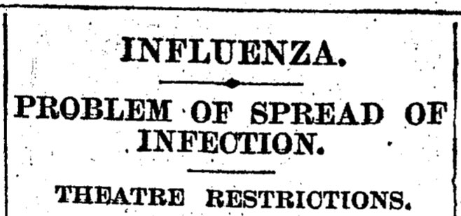 fossroger's tweet photo. #November1918 The home front is still battling the lethal Spanish flu virus but a medical expert tells ‘The Era’ people should carry on attending theatres “to increase your own defence by improving your spirits.” Elsewhere Evans’ Pastilles are helping theatregoers beat the bug. https://t.co/fBYmNgPt7G