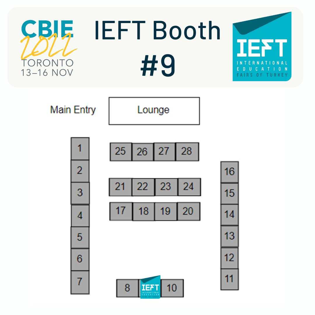 IEFTurkey's tweet photo. IEFT will be at CBIE 2022 Toronto, Canada. Visit us in our booth #9!

#ieft #ieftfairs #ieftfairsturkey #iefttalkswebinars #euroasiaagentworkshop #studentrecruitment #internationaleducation #cbie2022 #toronto #canada https://t.co/lHkaLMTC5v