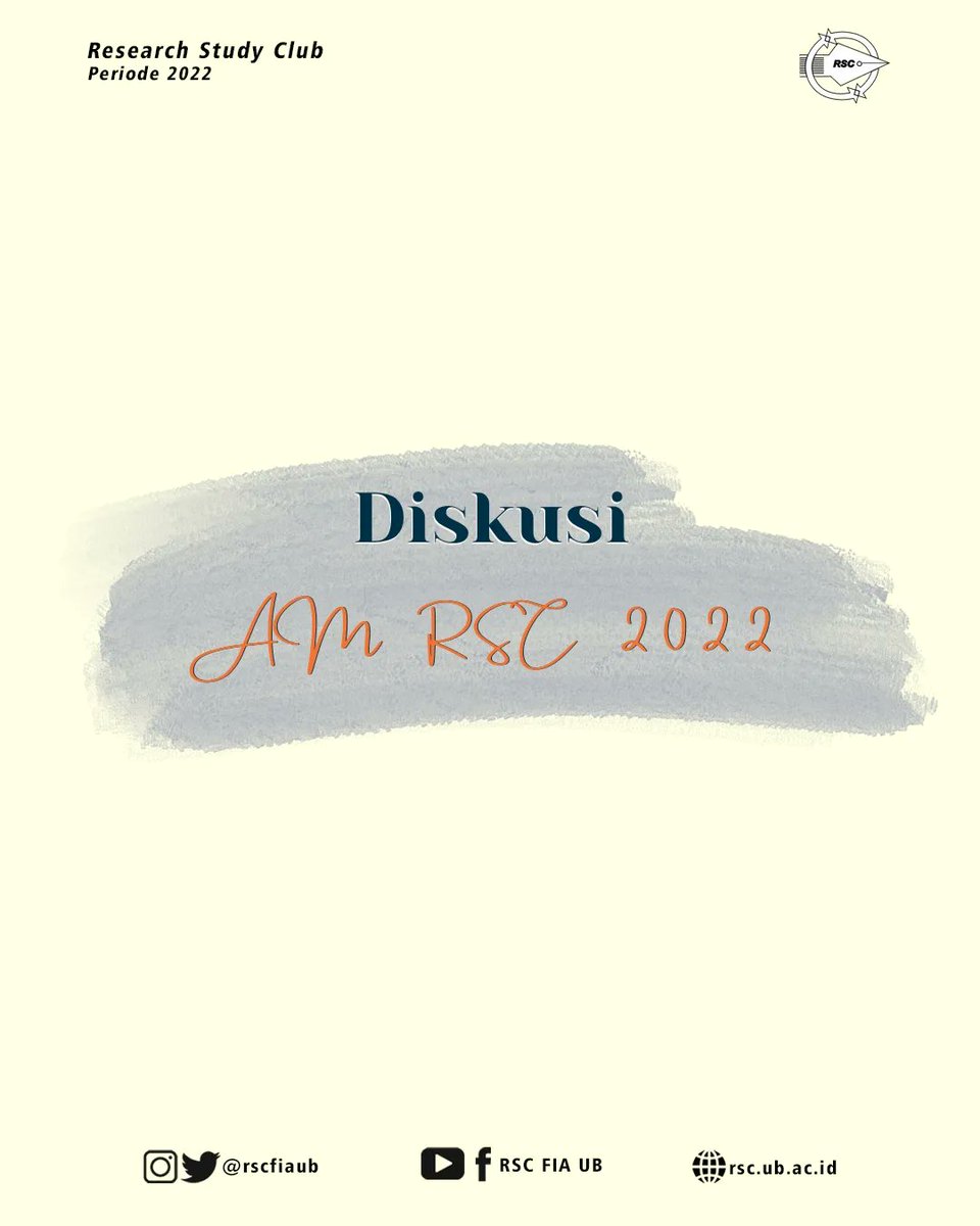 rscfiaub's tweet photo. [DISKUSI ANGGOTA MUDA RSC]

Halo Anggota Muda RSC🙌
Diskusi kali ini akan diselenggarakan pada:
🗓️ Kamis, 10 November 2022
⏰ Waktu: 18.45 WIB - Selesai
📍 Tempat: Zoom Meeting 

Link Pendaftaran: https://t.co/tfCGbHWv8d

Contact Person: 085701991065 (Nanda) https://t.co/NkJszKIe80