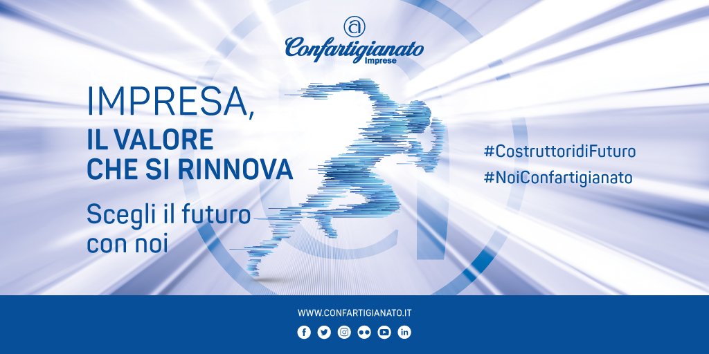 confartigianato's tweet photo. 🔵 Da sempre, con le nostre #imprese sosteniamo l’economia e, forti dei nostri #valori, raccogliamo le sfide trasformandole in obiettivi per crescere, rinnovarci e rinnovare il nostro paese.
I cambiamenti corrono veloci e noi con loro. 
#CostruttoriDiFuturo
#NoiConfartigianato https://t.co/Wy7qB2favU