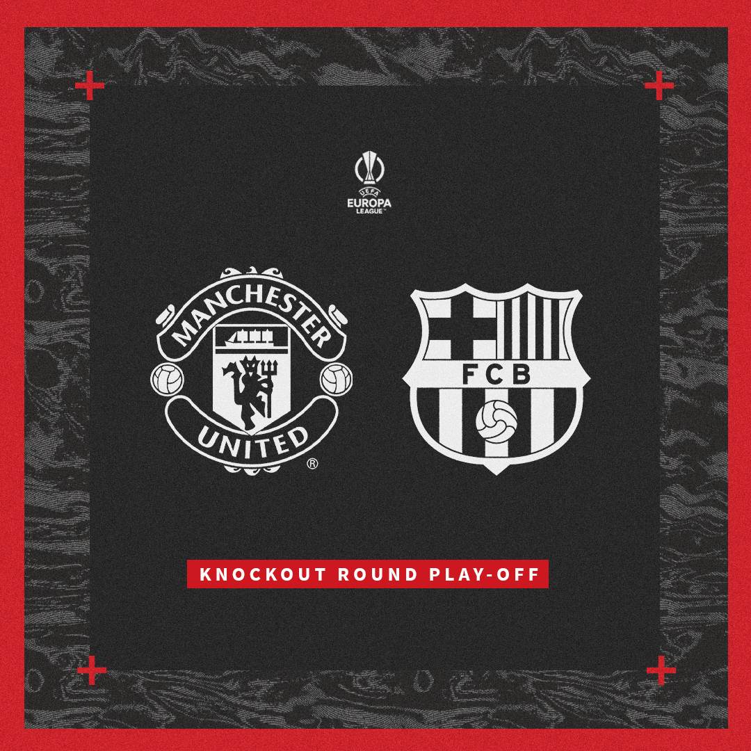 ManUtd's tweet photo. ⚔️ Our next opponents in the #UEL: Barcelona 🇪🇸

#MUFC || #UELdraw